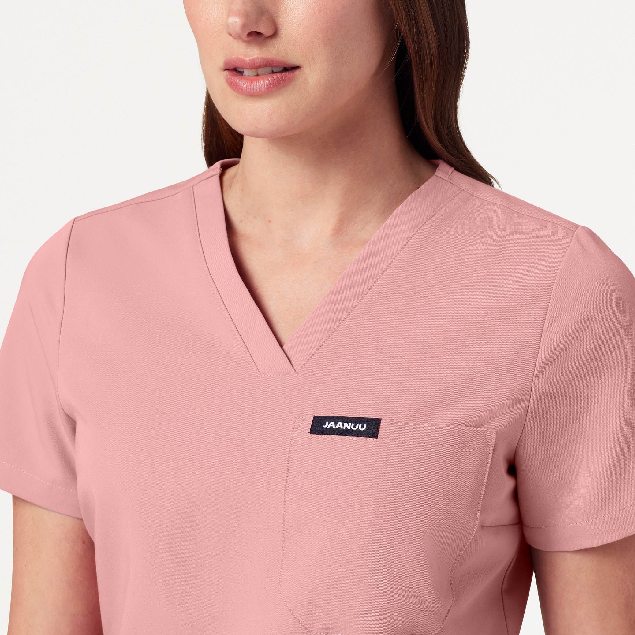 Rhena Slim 1-Pocket Scrub Top - Mauve - Image 4