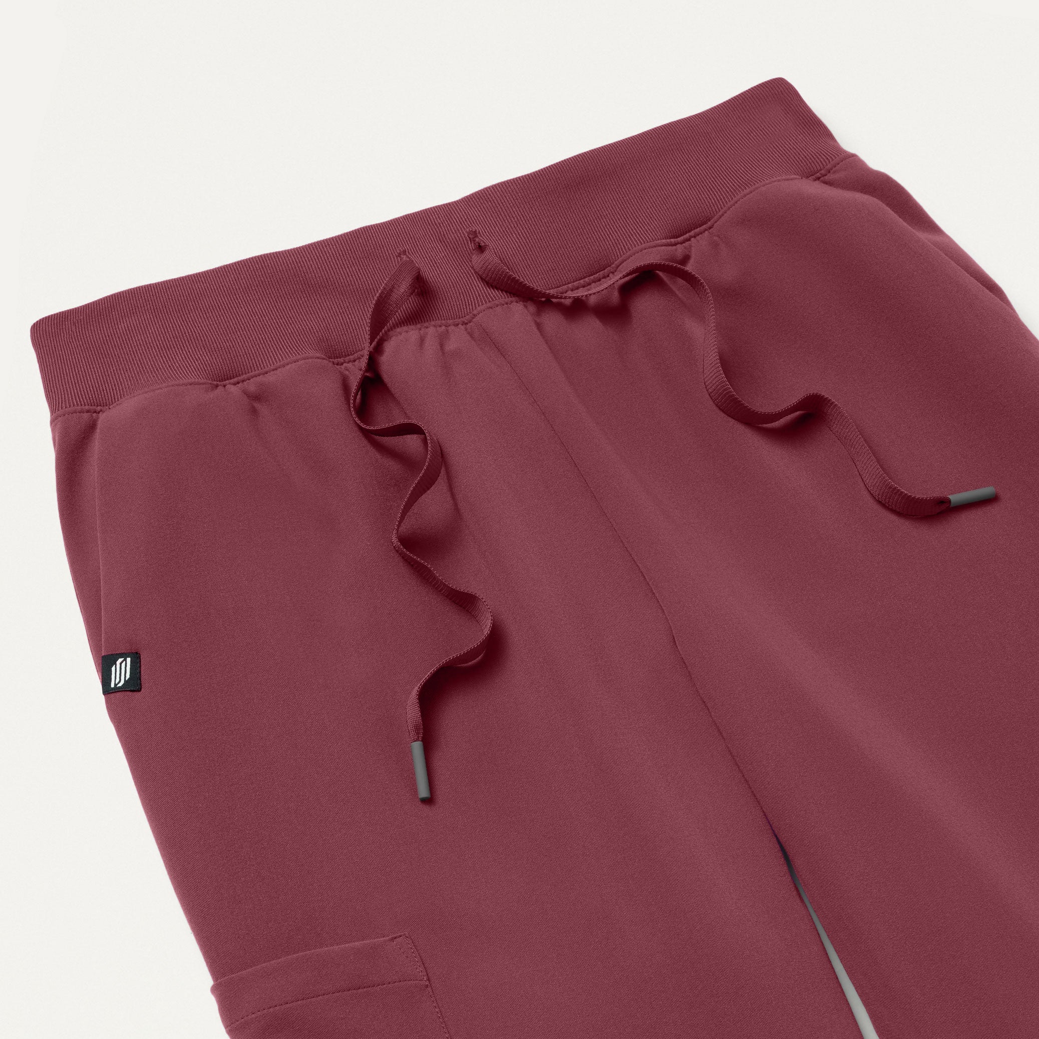 Silex Slim Knit-Waist Scrub Jogger - Rosewood - Image 5
