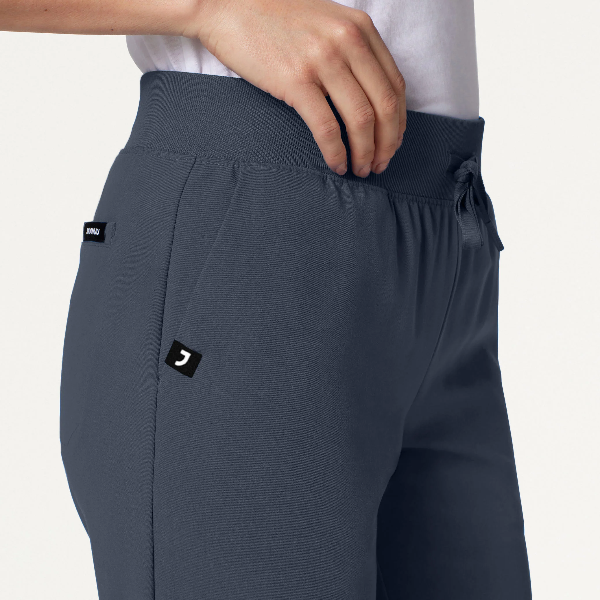 Xenos Essential Knit-Waist Scrub Pant - Carbon Gray - Image 5