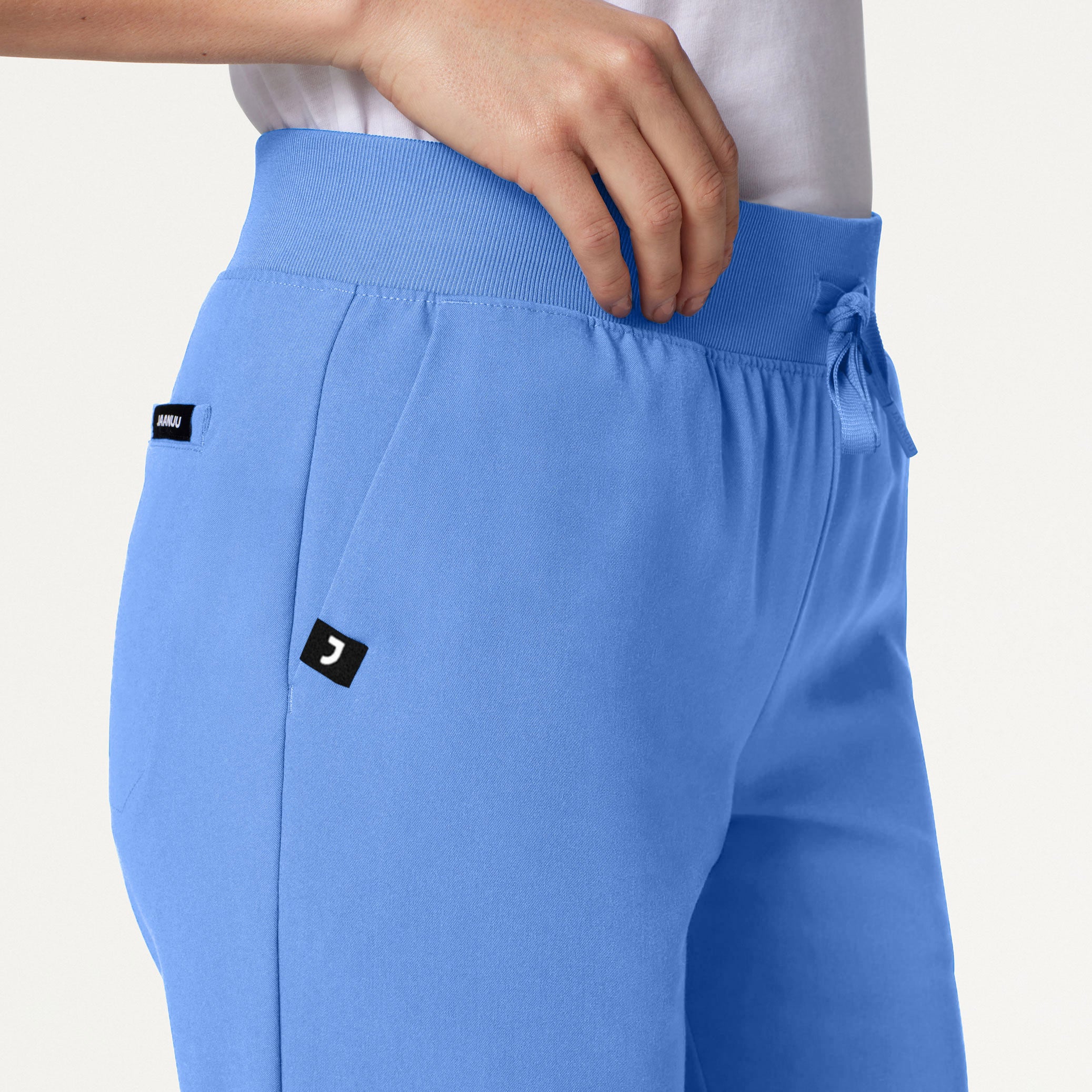 Xenos Essential Knit-Waist Scrub Pant - Ceil Blue - Image 5